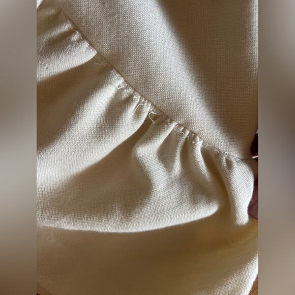 70s Vintage Cream Knit Maxi Dress w embroidered neckline - Picture 10 of 10